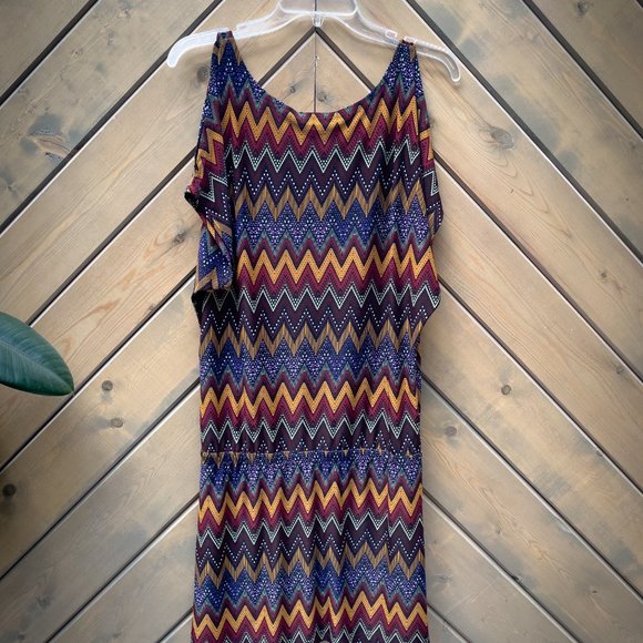 Cute drop-waist dress in great colors - size Small - Picture 3 of 3